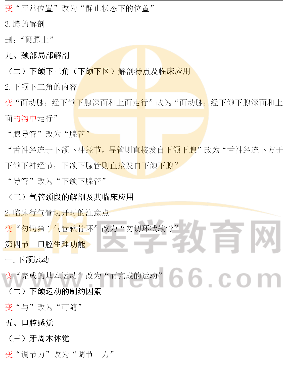 《2022口腔执业医师资格考试医学综合指导用书》变动汇总_03_副本 《2022口腔执业医师资格考试医学综合指导用书》变动汇总_03_副本