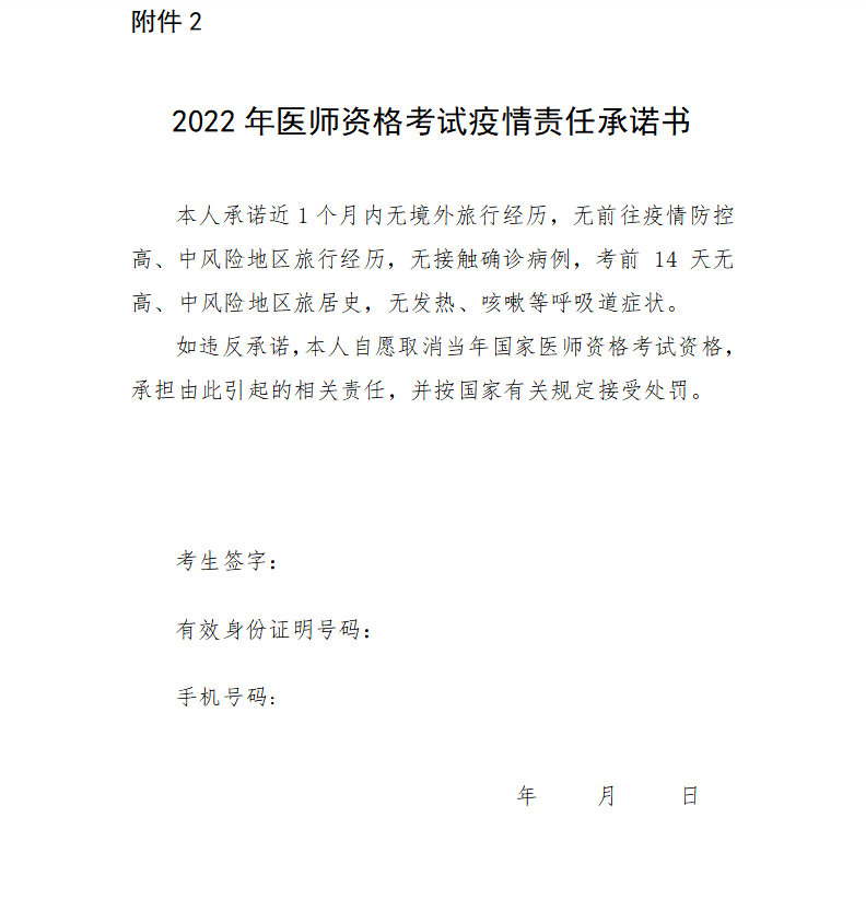 2022年度国家医师资格考试郑州考点工作温馨提示及附件