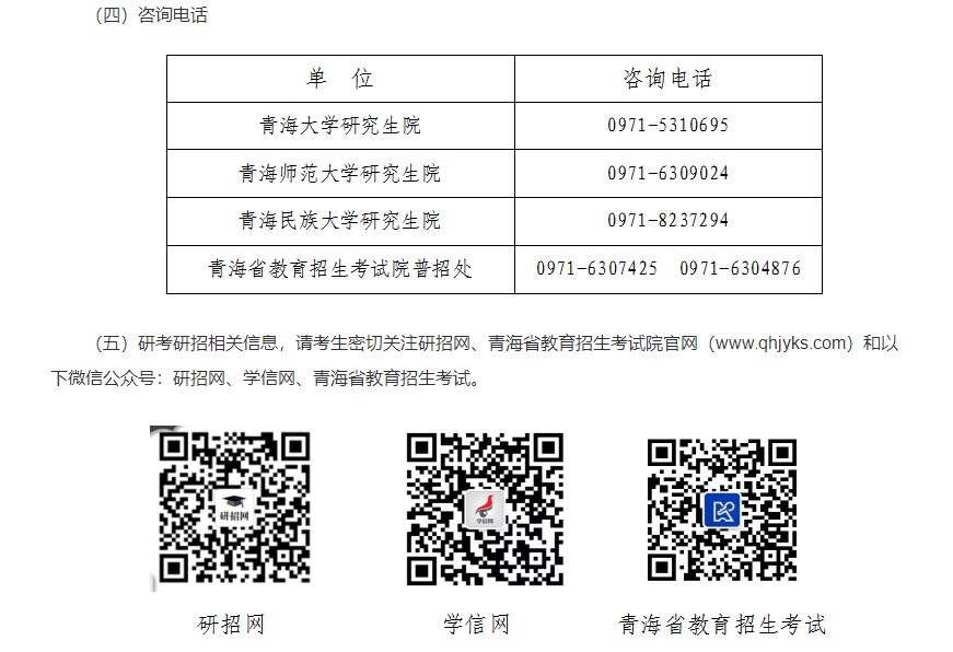 青海省2023年全国硕士研究生招生考试网上报名公告