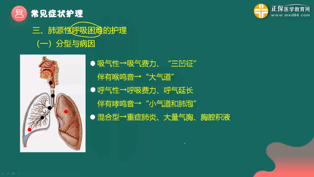 2024初级护师考生必看考点:肺源性呼吸困难的分型