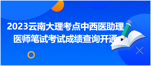 2023云南大理考点中西医助理医师笔试考试成绩查询开通