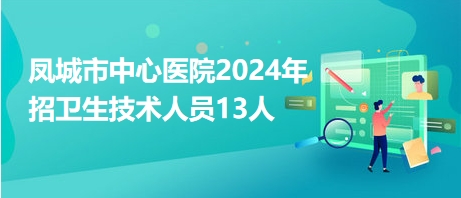 凤城市中心医院2024年招卫生技术人员13人