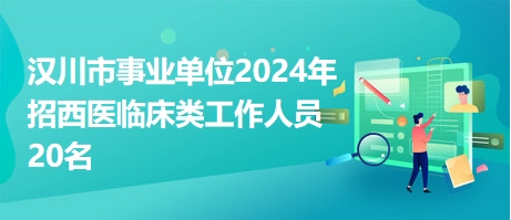 汉川市事业单位2024年招西医临床类工作人员20名
