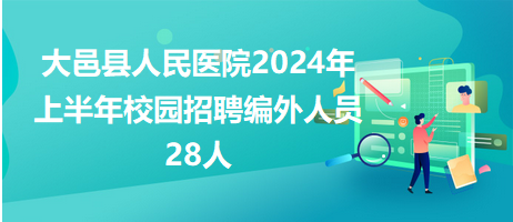 大邑县人民医院2024年上半年校园招聘编外人员28人