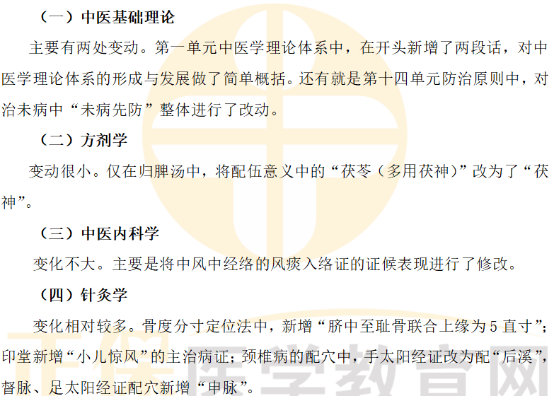 【聚焦】2026年中医助理医师《综合笔试》教材有变动！