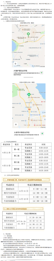 大理2026年卫生专业技术资格考试暨护士执业资格考试考前提示