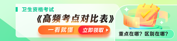 2027年卫生资格高频考点对比表格